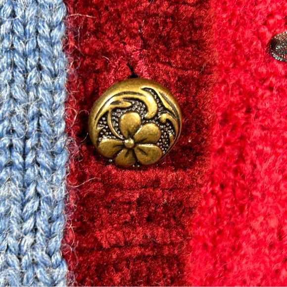 Koret City Blues Vintage wool blend Christmas sweater women’s XL cardigan - Picture 15 of 16